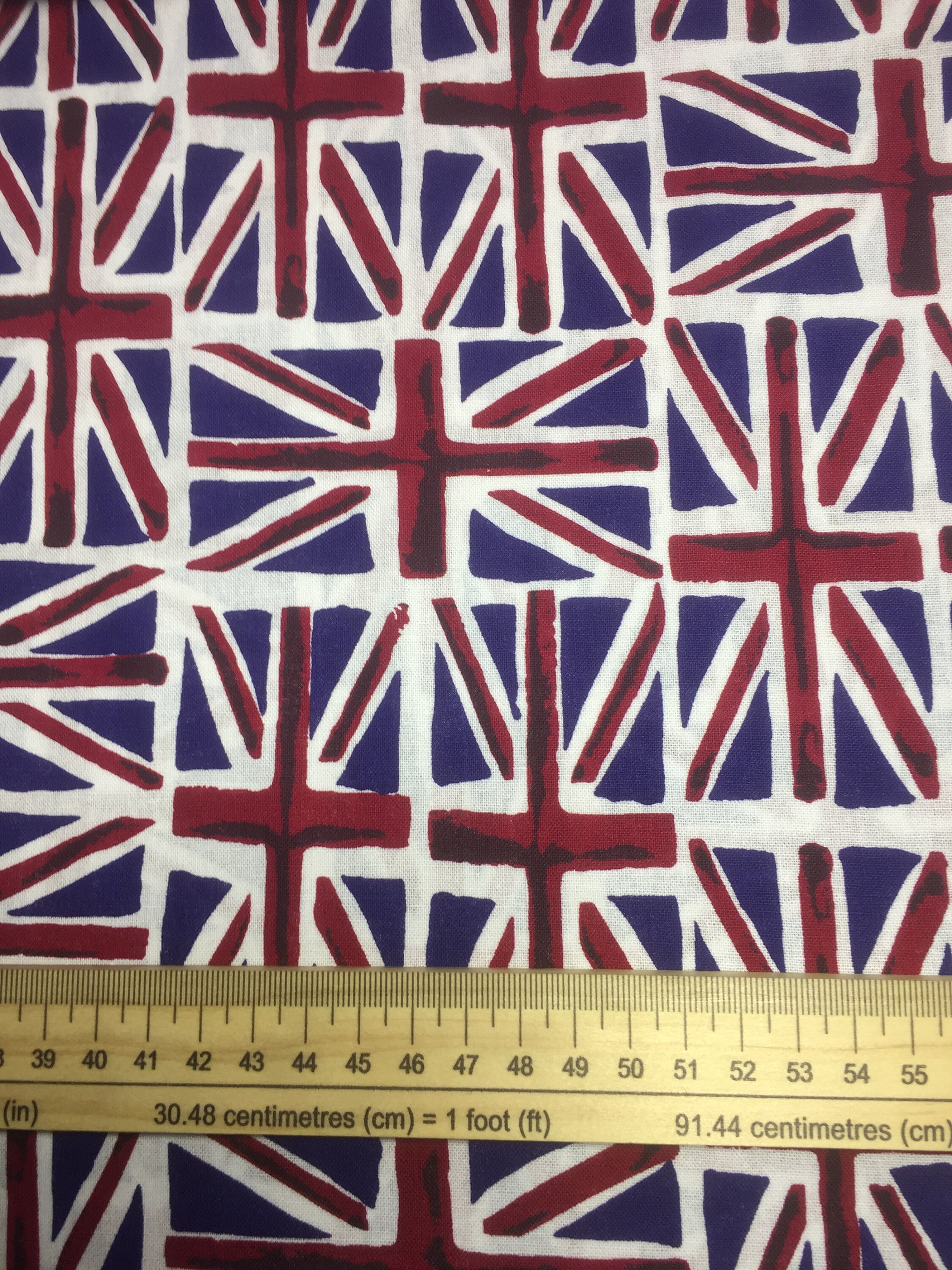 Union Jack fabric 100 Cotton material United Kingdom flag Etsy