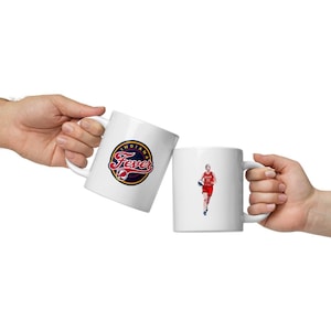 Caitlin Clark Indiana Fever Mug: Minimalist WNBA Coffee Cup for Basketball Fans, a Perfect Gift!