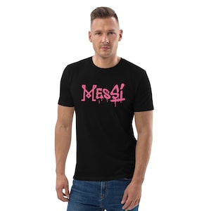 Messi Graffiti Unisex Premium Organic Cotton Tee: Fusion of Art, Lionel Messi, and Inter Miami Flair!