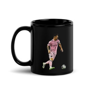 Collectible Messi Inter Miami Black Mug: Celebrate Soccer Fandom and Enjoy Your Coffee with Style!