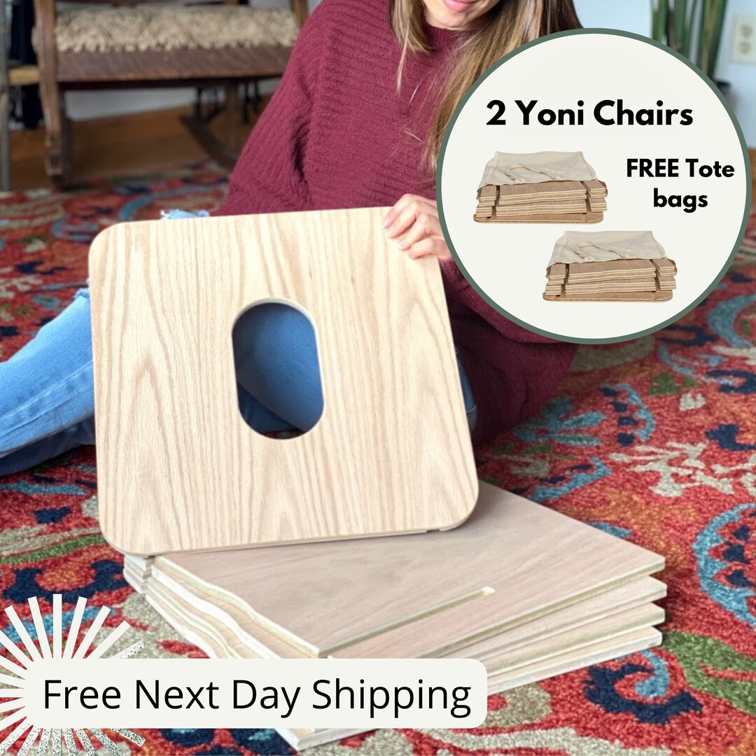 Two Vsteam Chairs Sanded Yoni Steam Stools Wooden Vaginal Etsy