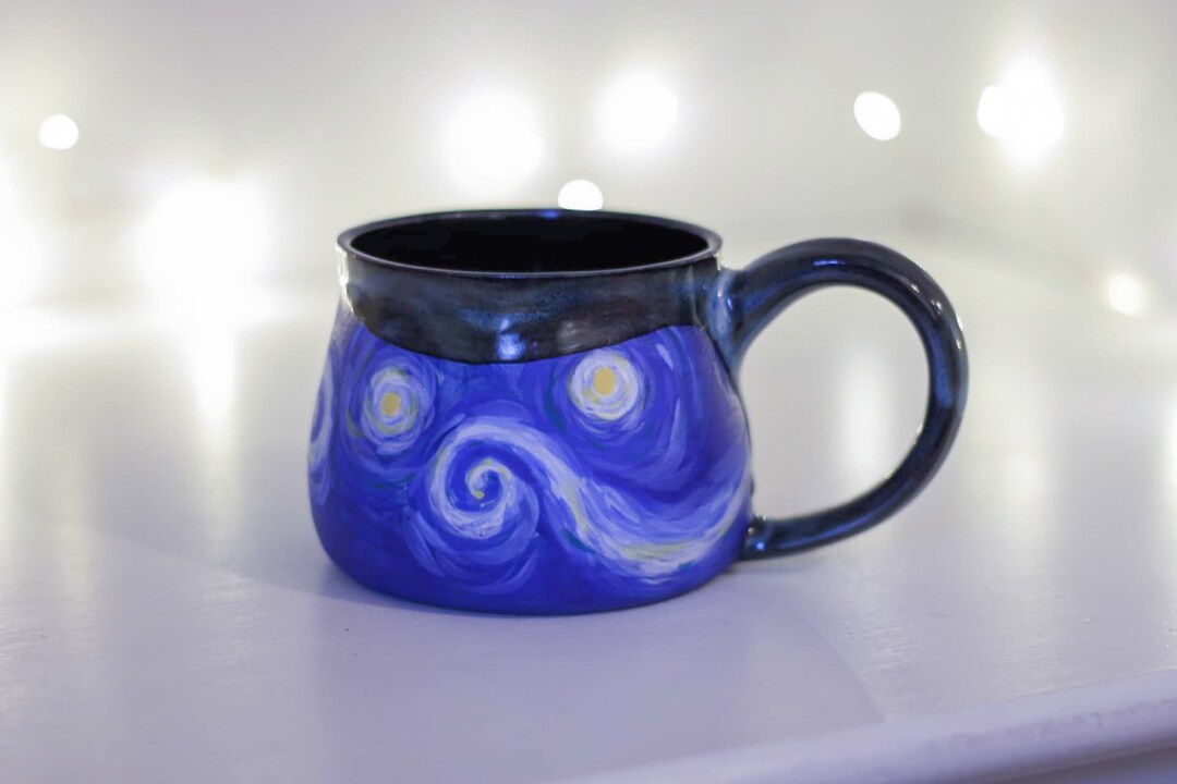 Handmade Pottery Galaxy Mug. Hand Painted Starry Night Mug. Etsy