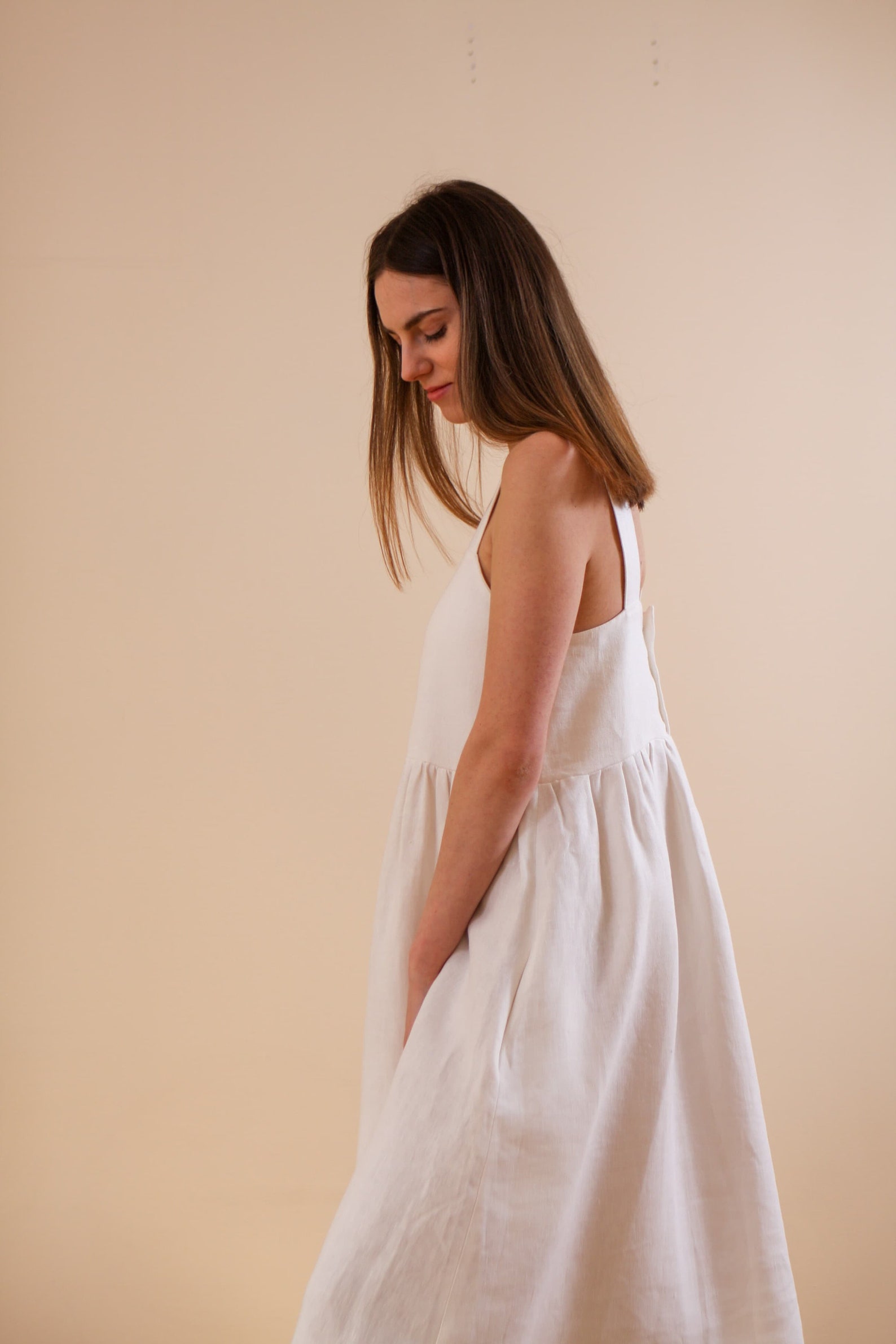 Linen Pinafore Dress / Linen Pinafore / Pinafore Dress / Etsy