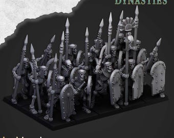 Ancient Skeletons With Spears | Highlands Miniatures