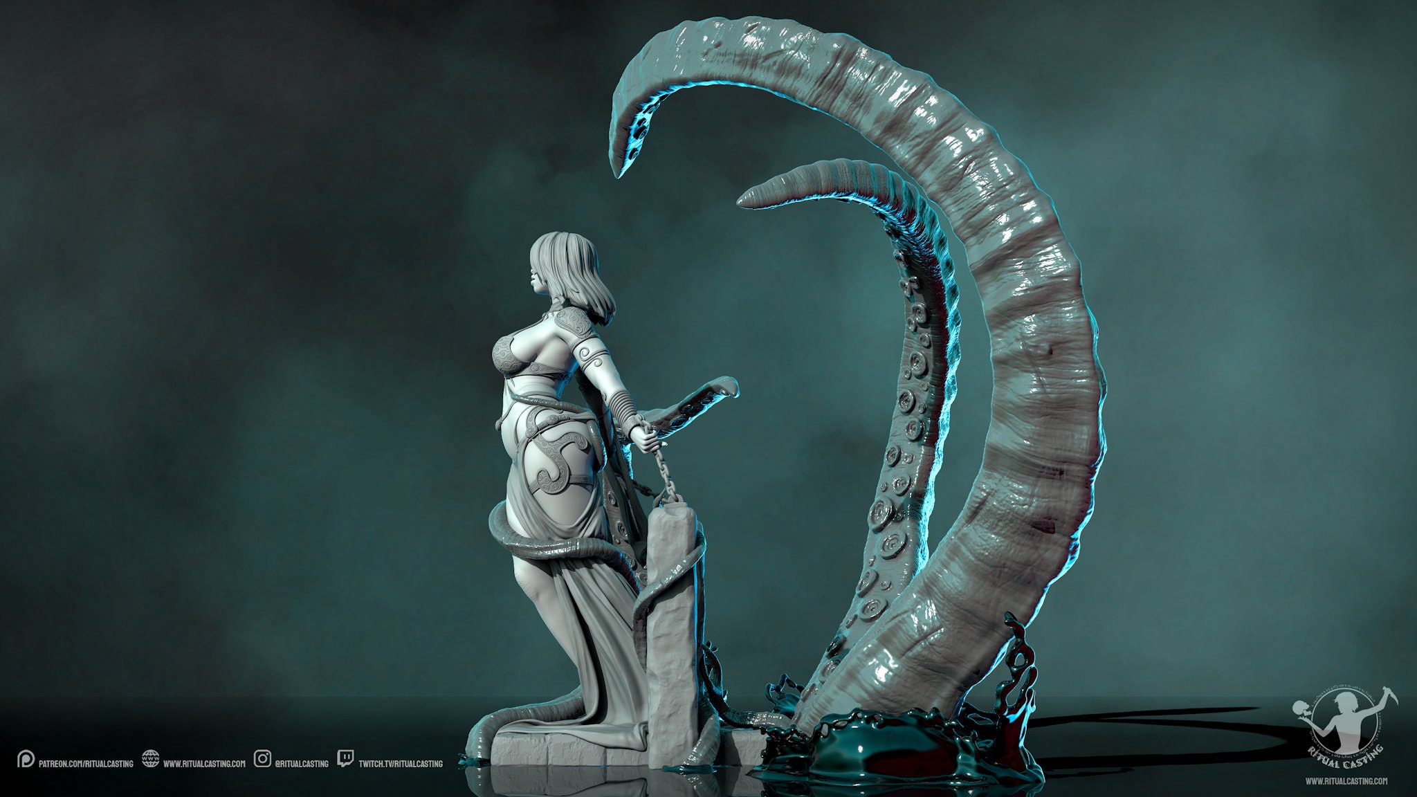 Maya Kraken Priestess 1/10 resin statue Etsy