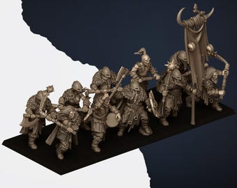 Norse Raiders With 2-handed Weapons | Highlands Miniatures