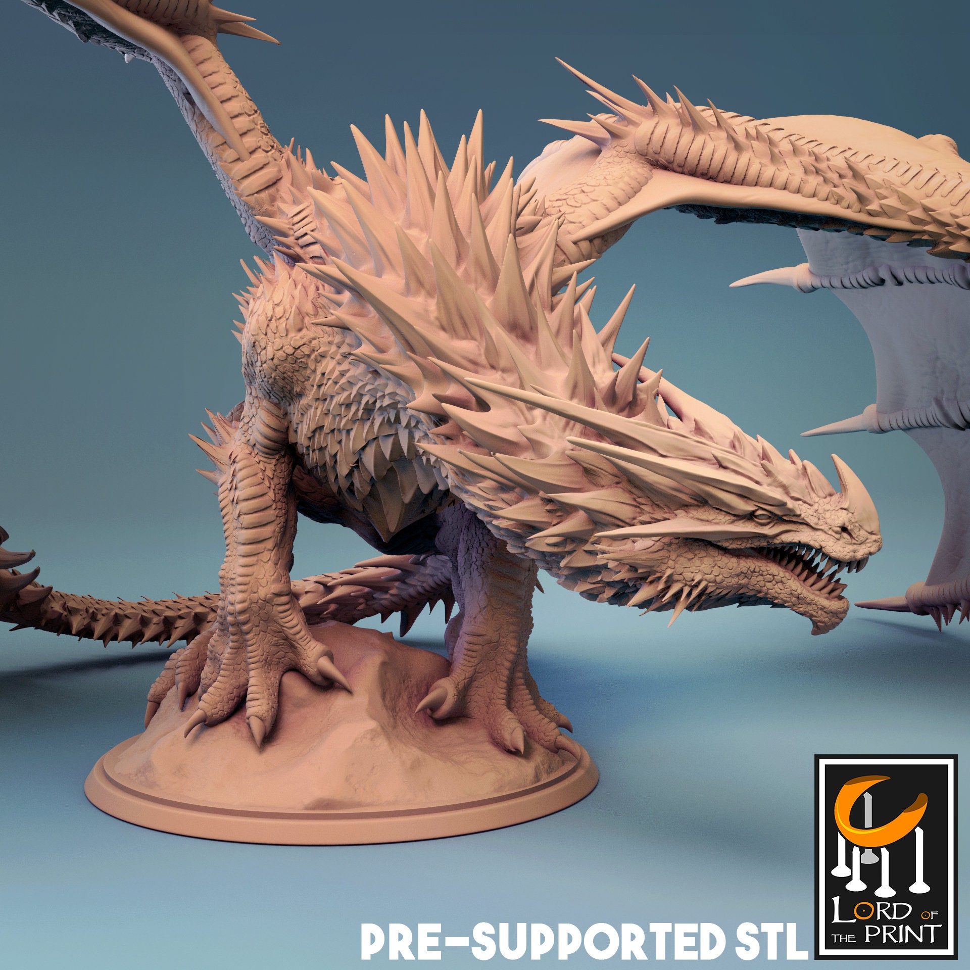 Adult Red Dragon for D&D / tabletop / Age of Sigmar / | Etsy