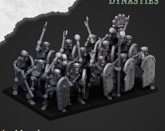 Ancient Skeletons With Hand Weapons | Highlands Miniatures