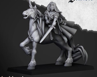 The Lady Of Gallia On Unicorn | Highlands Miniatures