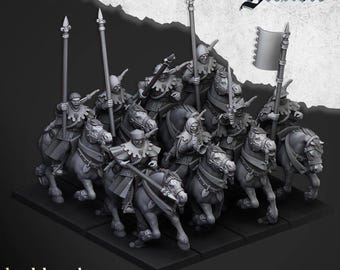 Mounted Men-At-Arms | Highlands Miniatures