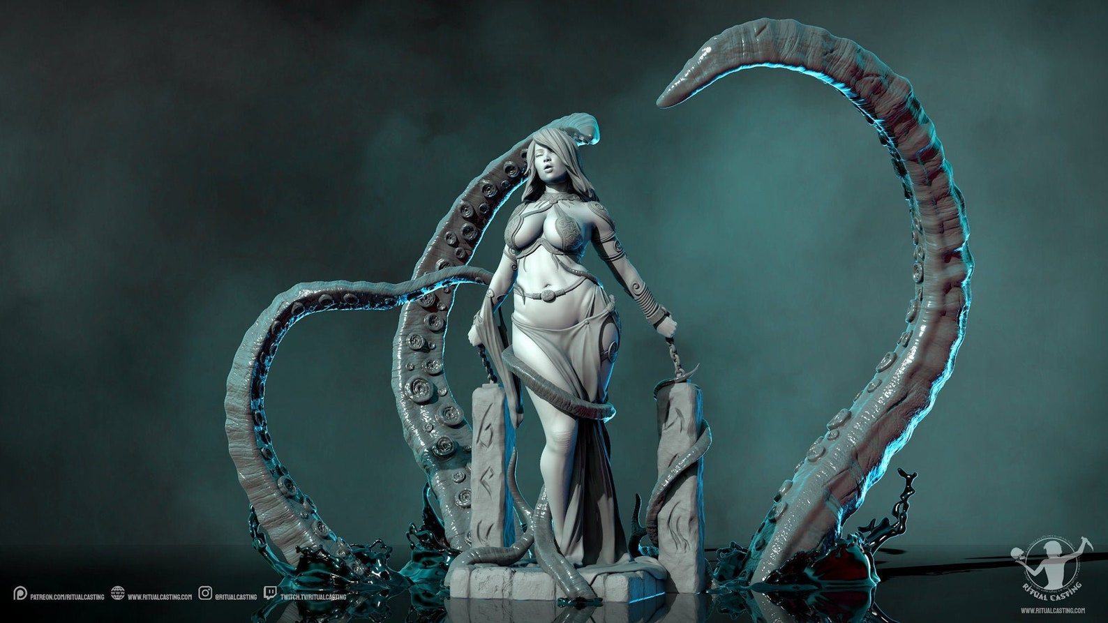 Maya Kraken Priestess 1/10 resin statue Etsy