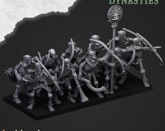 Ancient Skeletons With Bows | Highlands Miniatures
