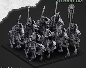 Ancient Skeletal Spear Cavalry | Highlands Miniatures