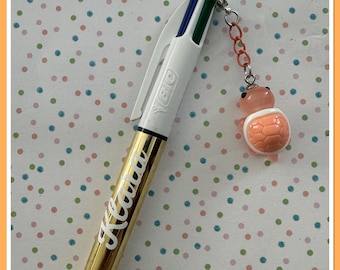 Personalized 4-color Bic pen with TURTLE charm