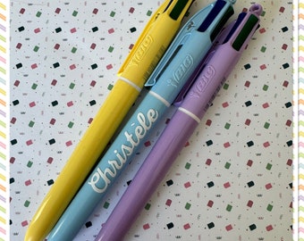 Stylo bic 4 couleurs personnalisé