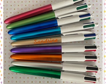 Personalized 4-color Bic pen - &quot;glazed&quot; collection