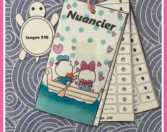 Felt-tip pen color chart - 240 - Acrylic - Languo 240 numbered color chart