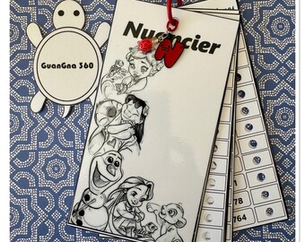 GuangNa 360 Color Chart - Numbered color chart - Choice of initial charm