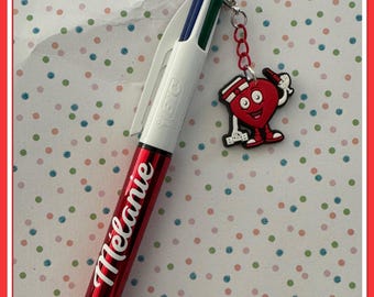 Gepersonaliseerde 4-kleuren bic-pen met verpleegster/verzorger-charme