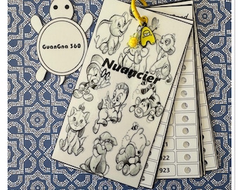 GuangNa 360 Color Chart - Numbered color chart - Choice of initial charm