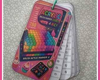 Felt-tip pen color chart - 288 - Acrylic - Guangna color chart or any other brand of pen