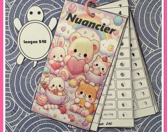 Carta de colores de rotuladores - 240 - Acrílico - Languo Carta de colores numerada de 240 colores