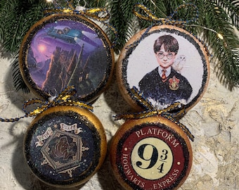 ハリーのクリスマスオーナメント マジカルクリスマスオーナメントセット：ウィザードツリーデコレーション クリスマスプレゼント マジカルエクスプレストレイン ウィンターホワイトフクロウ