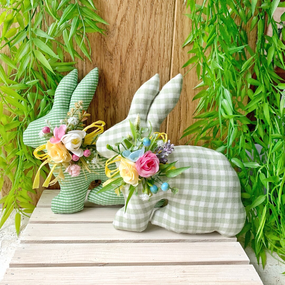 Fabric Easter Bunny Decor Spring Easter Table Decor Easter Cotton ...