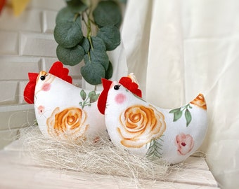 イースターチキンデコレーションセット（2）花柄生地の春のデコレーション