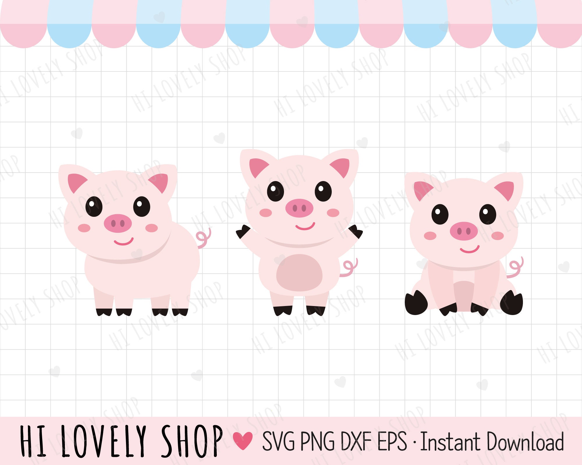 Download Pig Svgfarm Svgpig Clipartcute Pig Svgcute Pigpiglet Etsy