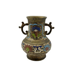 Japanese Bronze Champleve Vase
