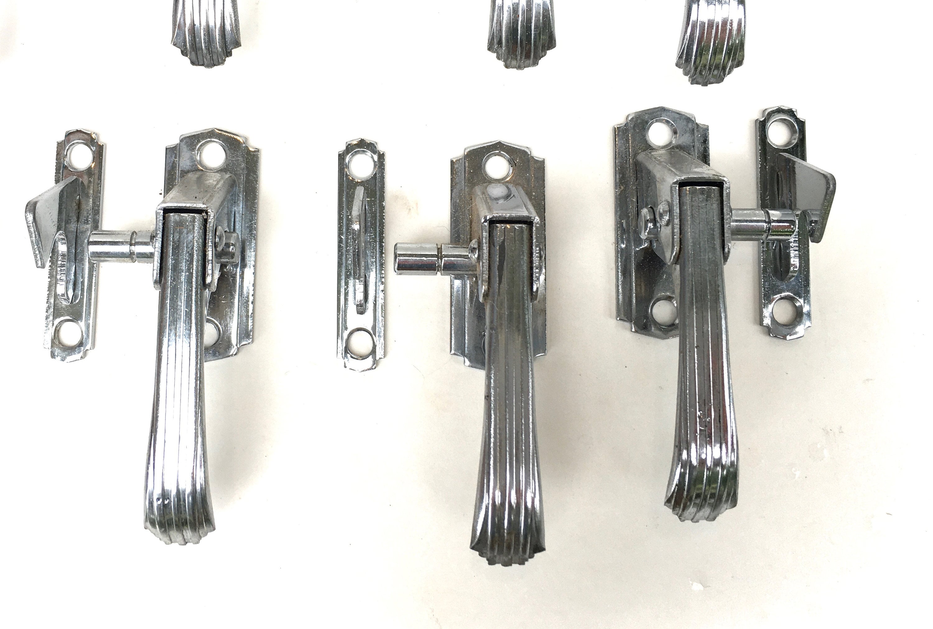 Conjunto de 10 cierres de gabinete reversibles cromados Deco | Etsy