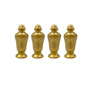 4 Gold Pickard Rose and Daisy Salt and Pepper Shakers