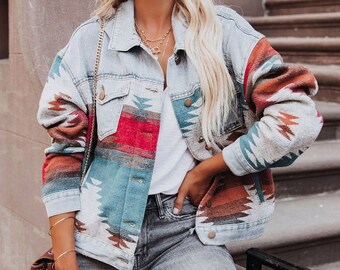 aztec jeans denim jacket