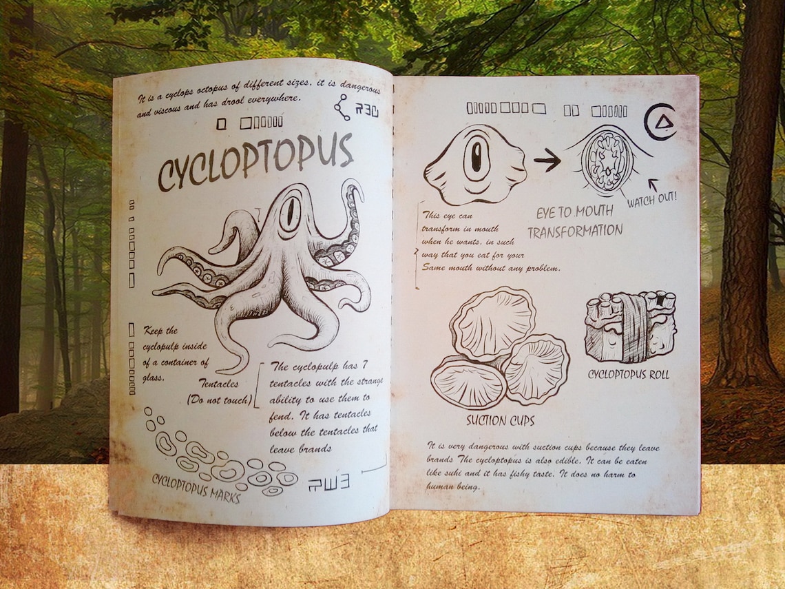 Gravity Falls Journal 12 unofficial big size english hard Etsy