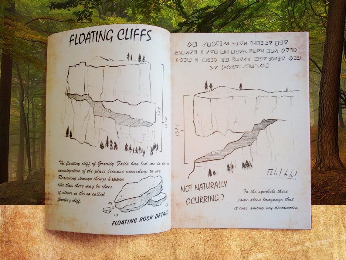 Gravity Falls Journal 123 Unofficial Big Size English Etsy