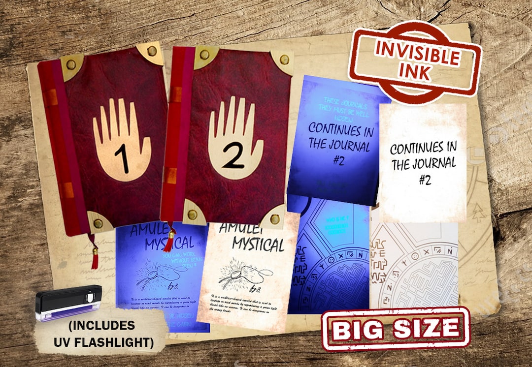 Gravity Falls Journal 12 Unofficial, 20x27 Cm, English, Invisible Ink, Gravity Falls Book Etsy