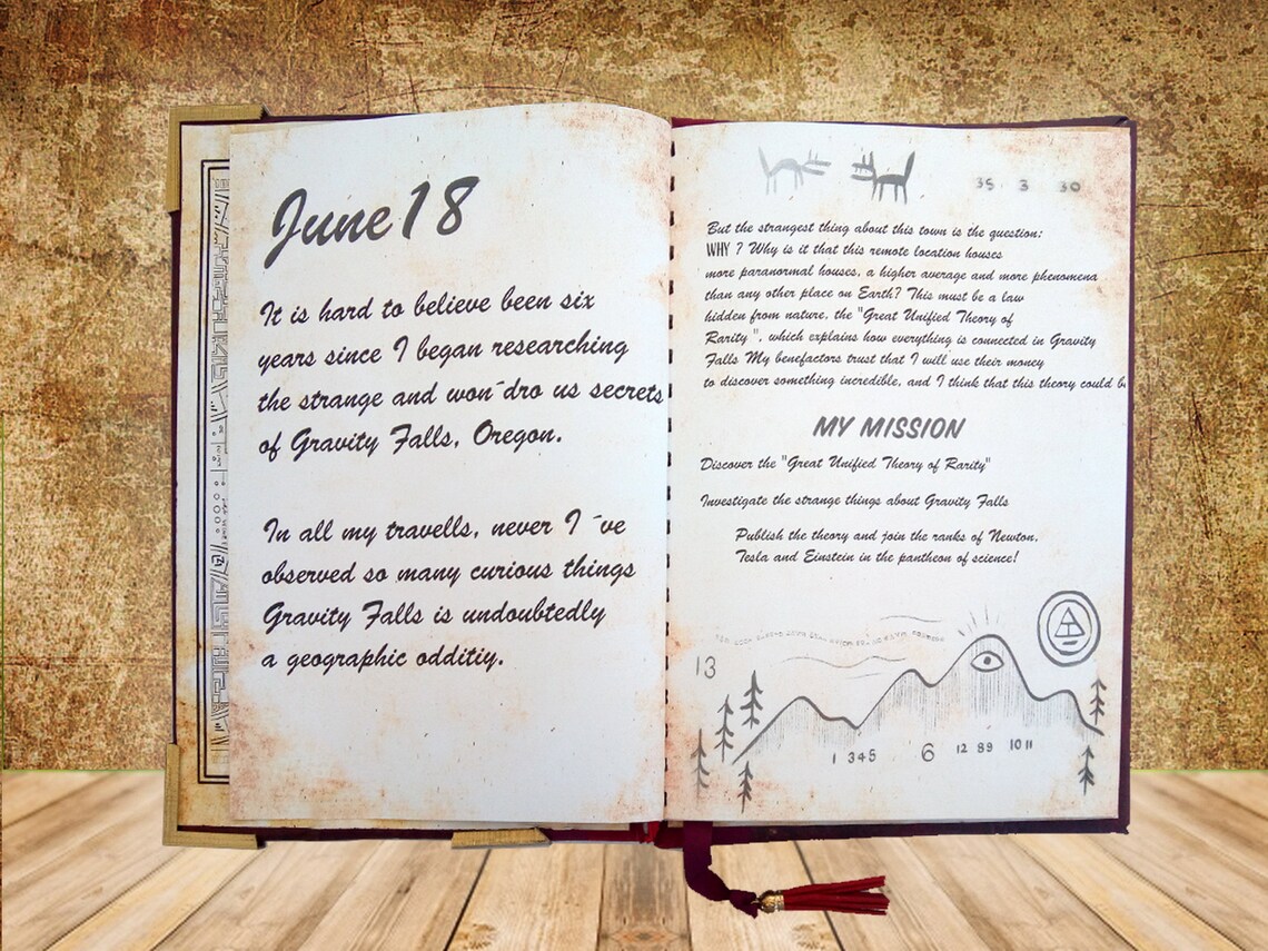 Gravity Falls Journal 123 unofficial 20x27 cm english Etsy