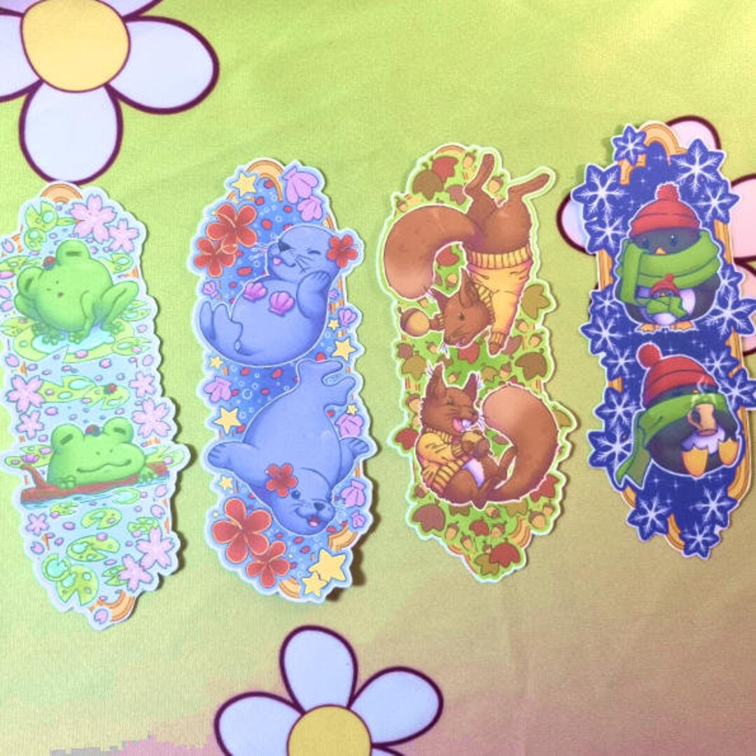 4 Seasons Bookmarks - Etsy
