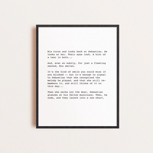 La La Land Movie Screenplay Wall Art Movie Poster Love Etsy