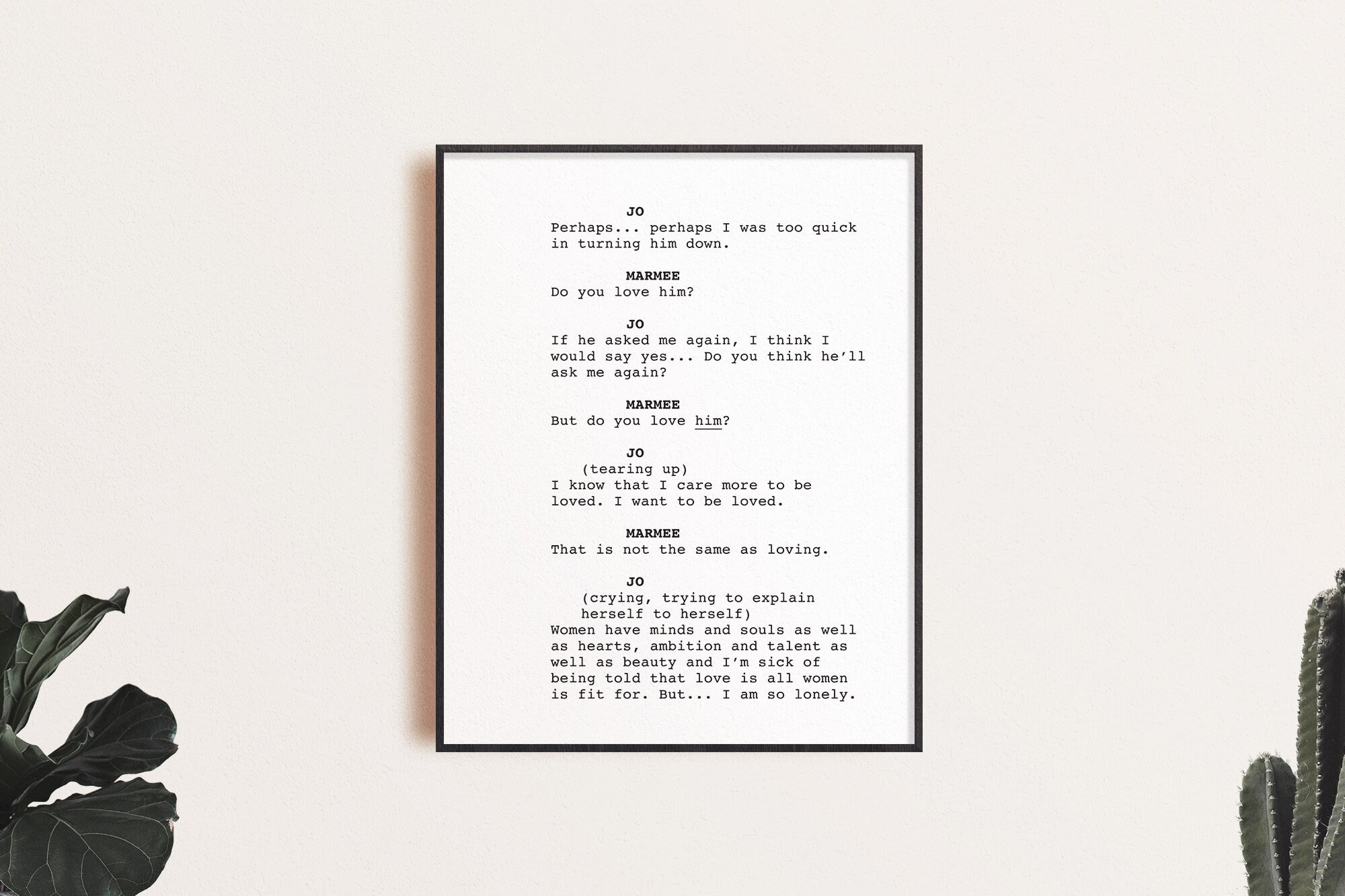 Little Women Screenplay Wall Art Movie Script Script Wall Etsy UK