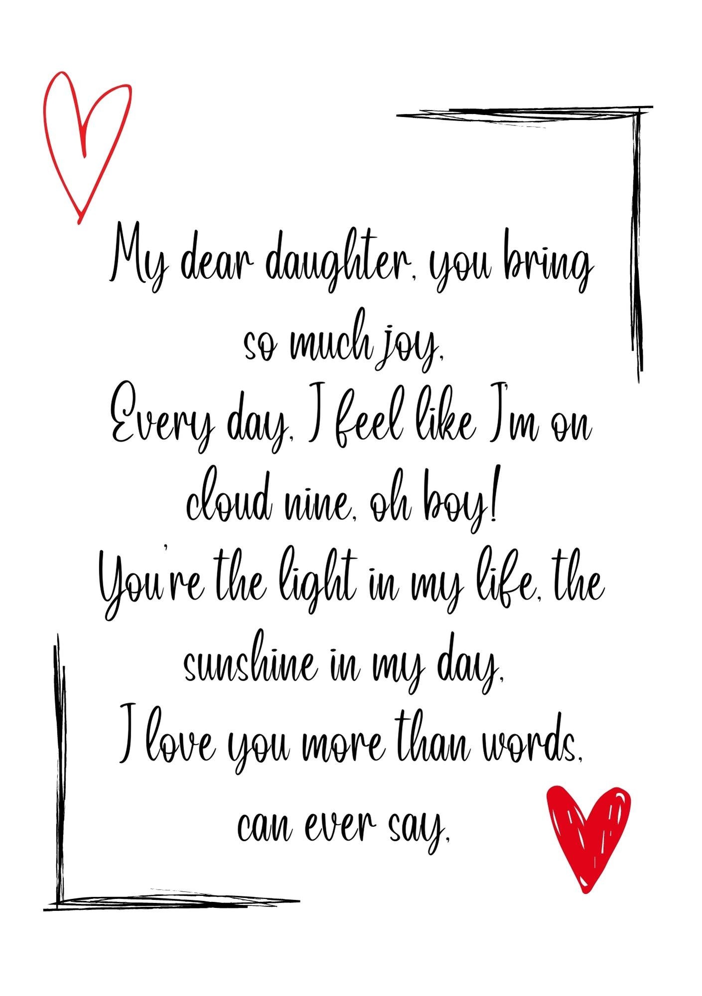 Printable I Love You Daughter Card Daughter's Card Printable Cards Printable Cards Dad to Daughter Cards Love / Greetings Card - Etsy printable-i-love-you-daughter-card-daughter-s-card-printable-cards-printable-cards-dad-to-daughter-cards-love-greetings-card-etsy
