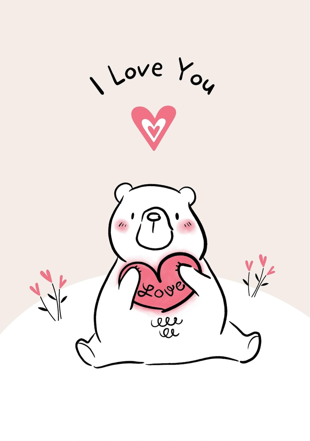 Printable Valentine Card Cute Cards Printable Cards Etsy