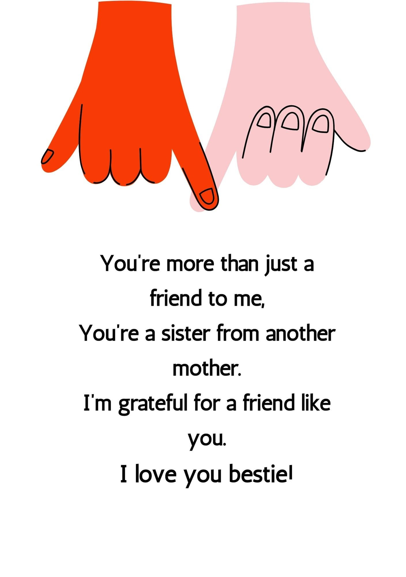 Printable Friendship Card Cute Cards Printable Cards - Etsy