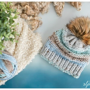 The Brooklynn Beanie - Patrón de máquina de tejer circular