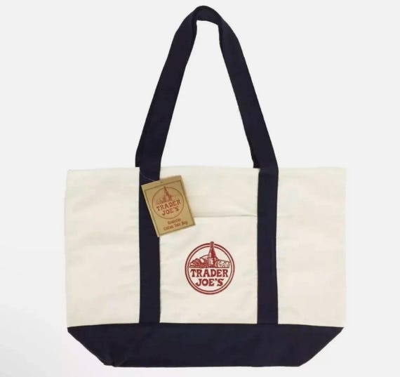 A Trader Joes Largest 22X14 Reusable Canvas Eco T… - image 1