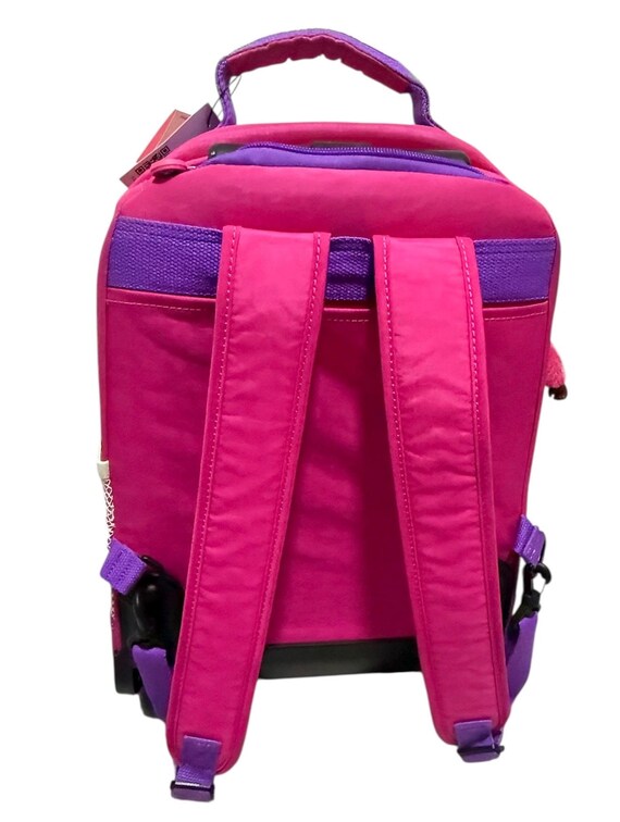 kipling Sanaa Large Printed Rolling backpack Pink - image 4