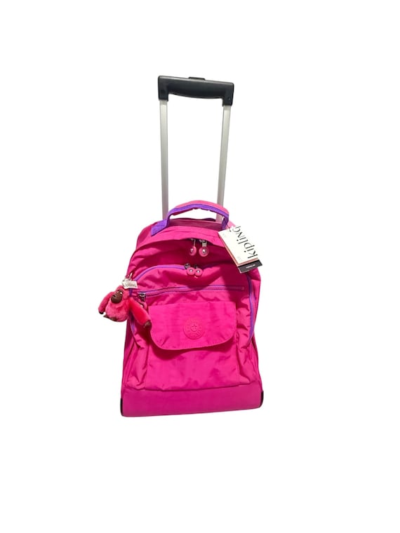 kipling Sanaa Large Printed Rolling backpack Pink - image 5