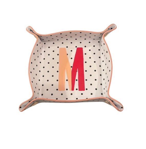 Vintage Kate Spade Initial “M Dot Leatherette Tray - Main Image