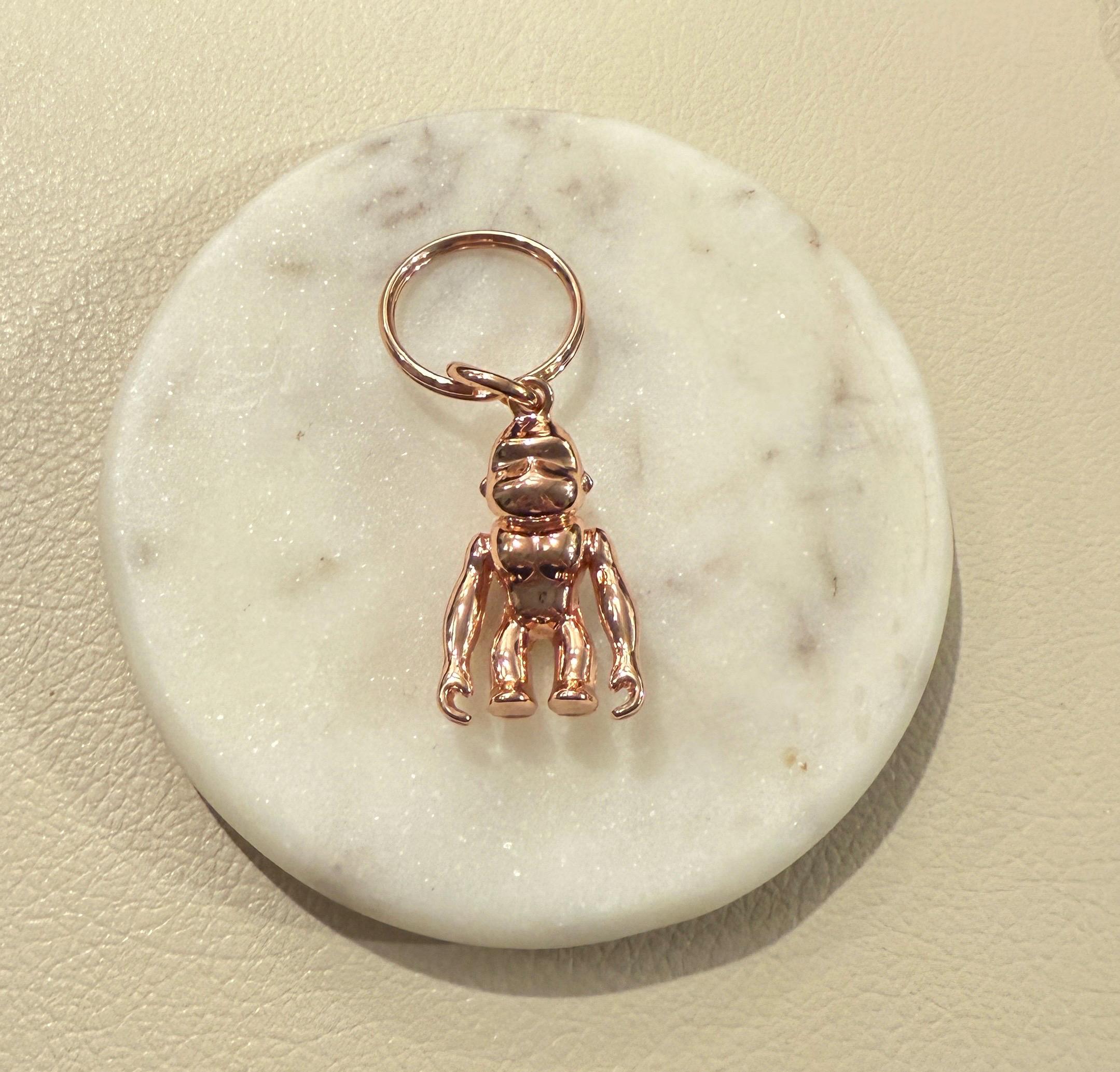 NEW Kipling Chuwy Gold Metallic Monkey Keychain Backpack Kipling Monkey - Etsy main image 2